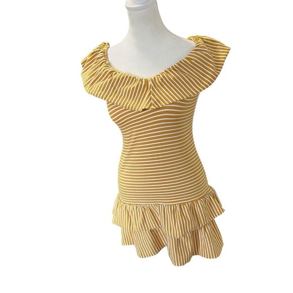Saylor Tamanna Striped Ruffle Mini Dress XS - Picture 4 of 9